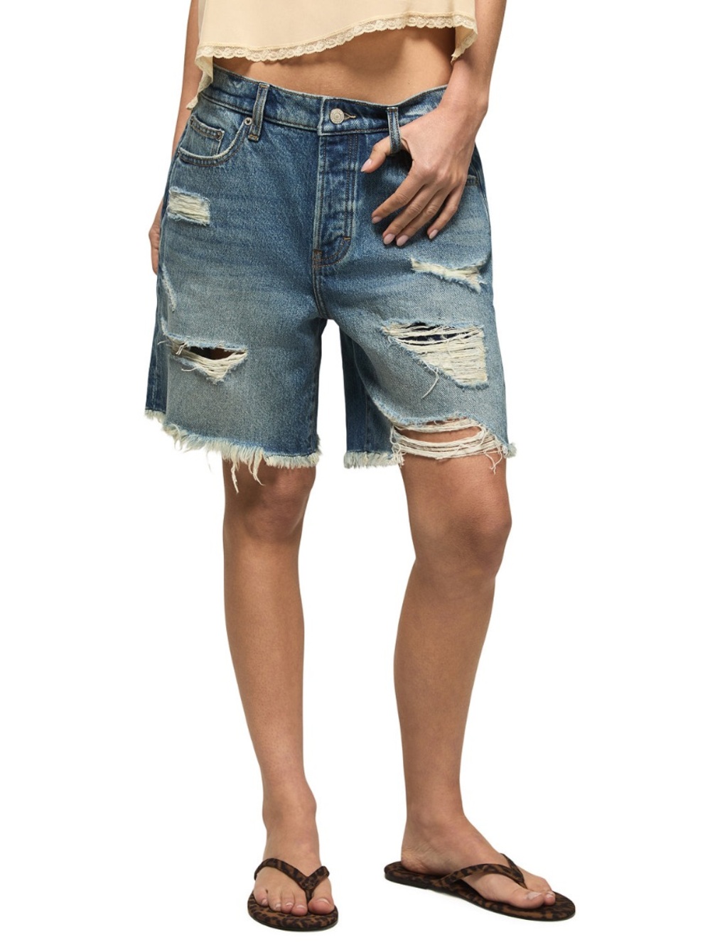 🌀Lucky Brand NWT Distressed Denim Shorts - Blue